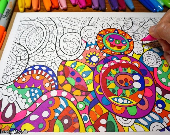 abstract coloring page by thaneeya