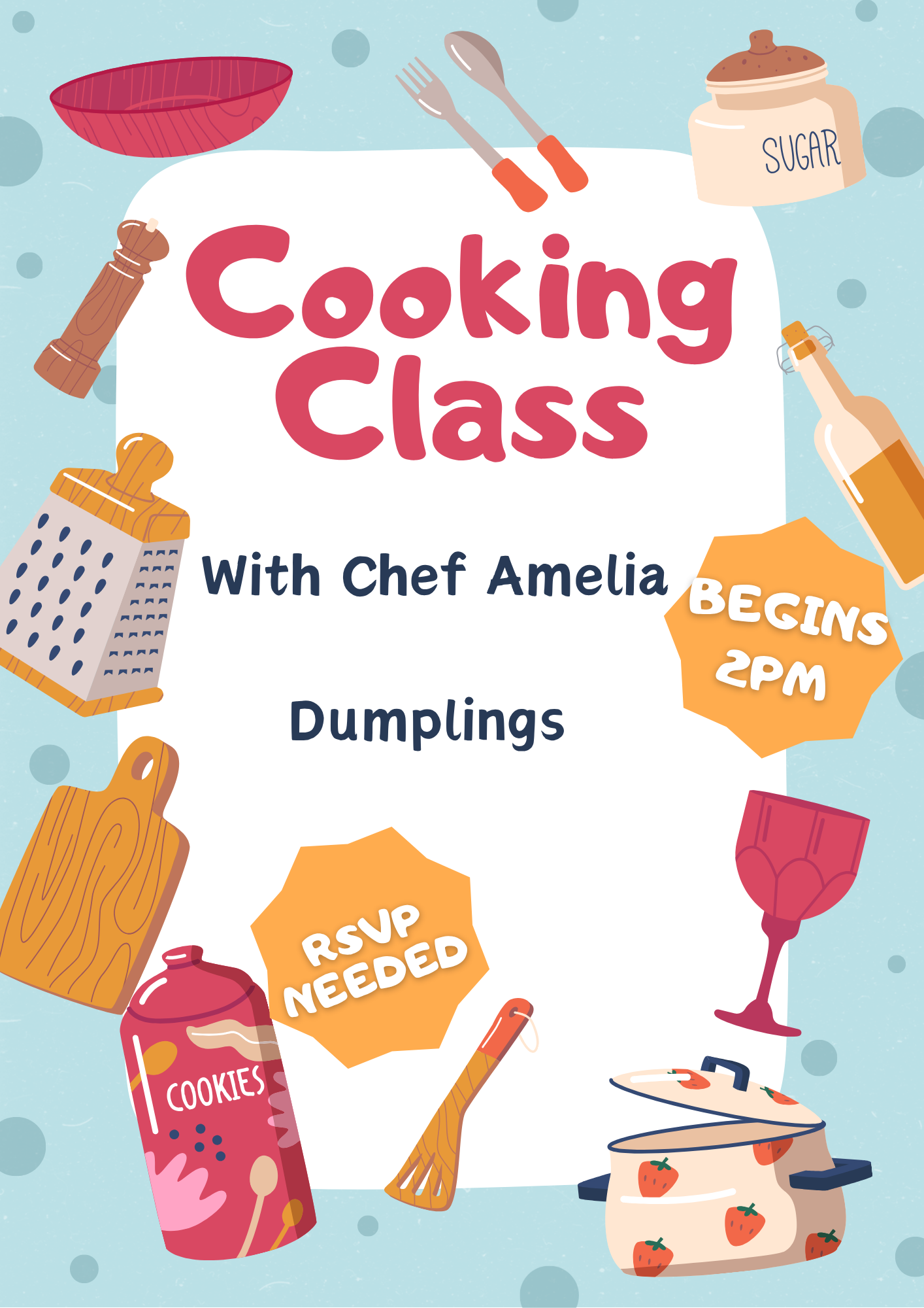 ML Cooking Class Poster