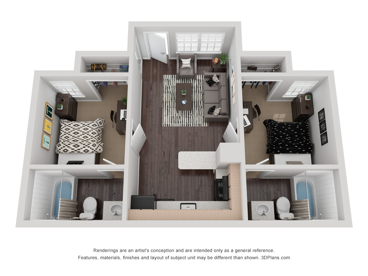 Privateer Place UNO Two Bedroom Two Bathroom v2